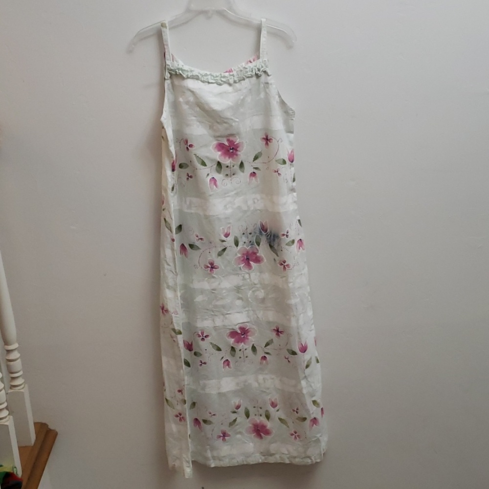 Garron linen maxi dress lagenlook floral
